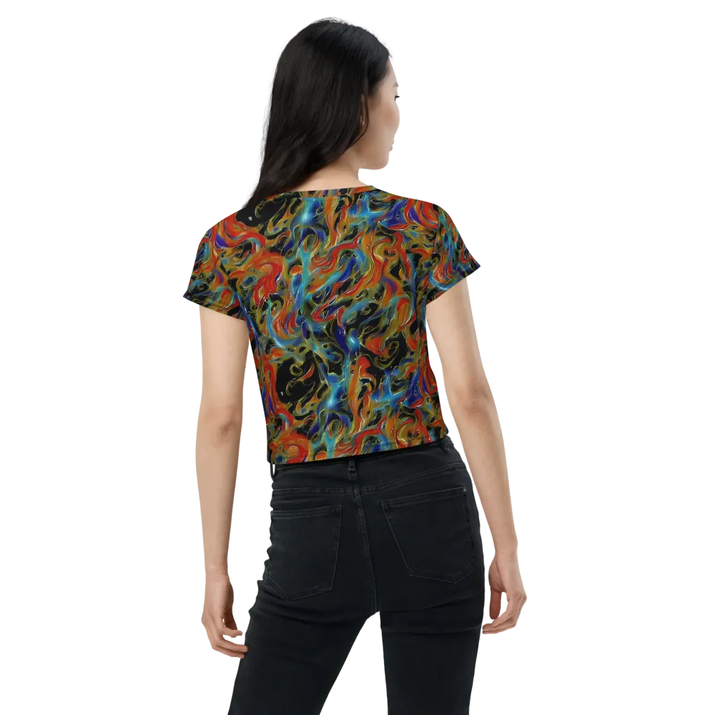 Molten Echoes on Crop Tee — Back