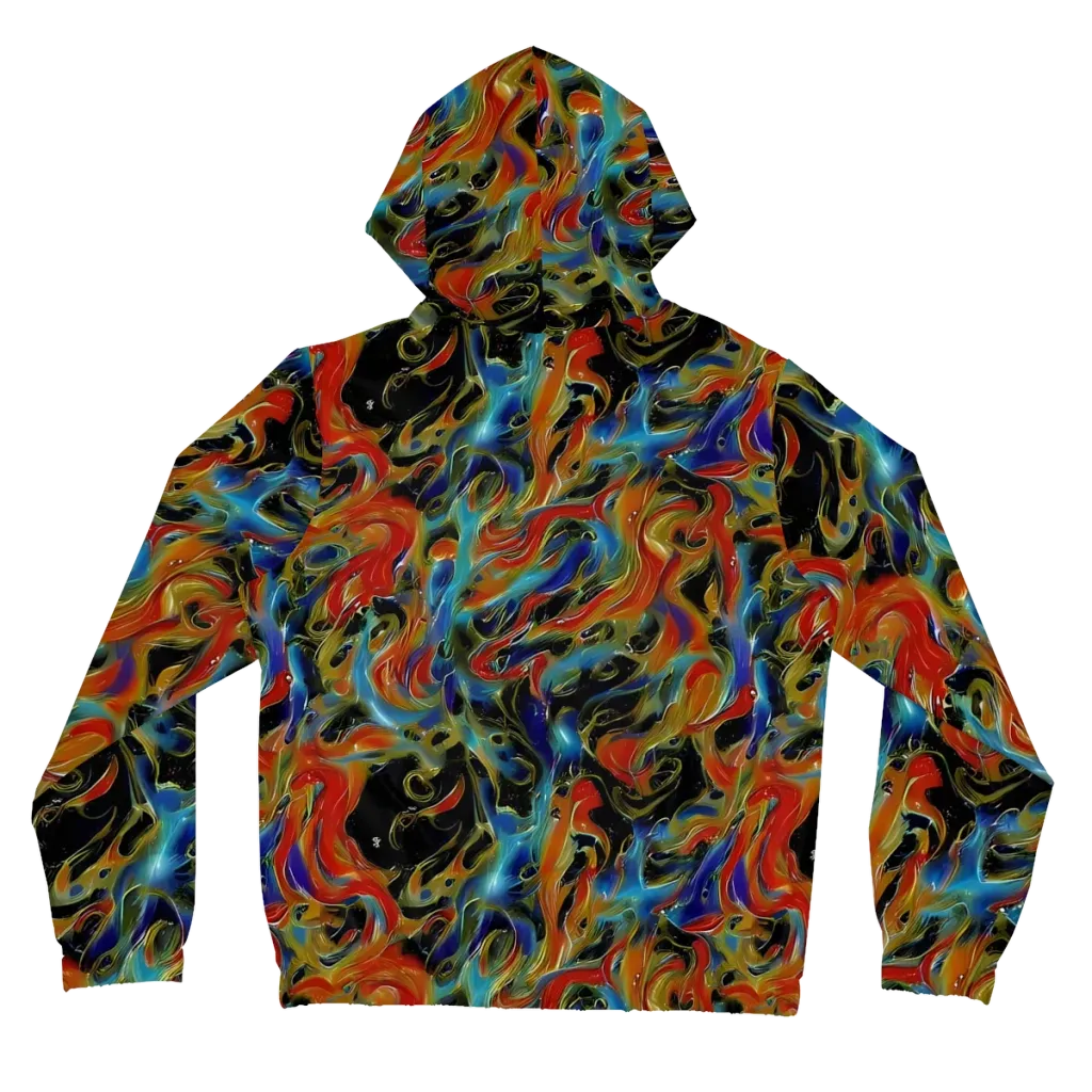 Molten Echoes on Women's Full-Zip Hoodie — Back
