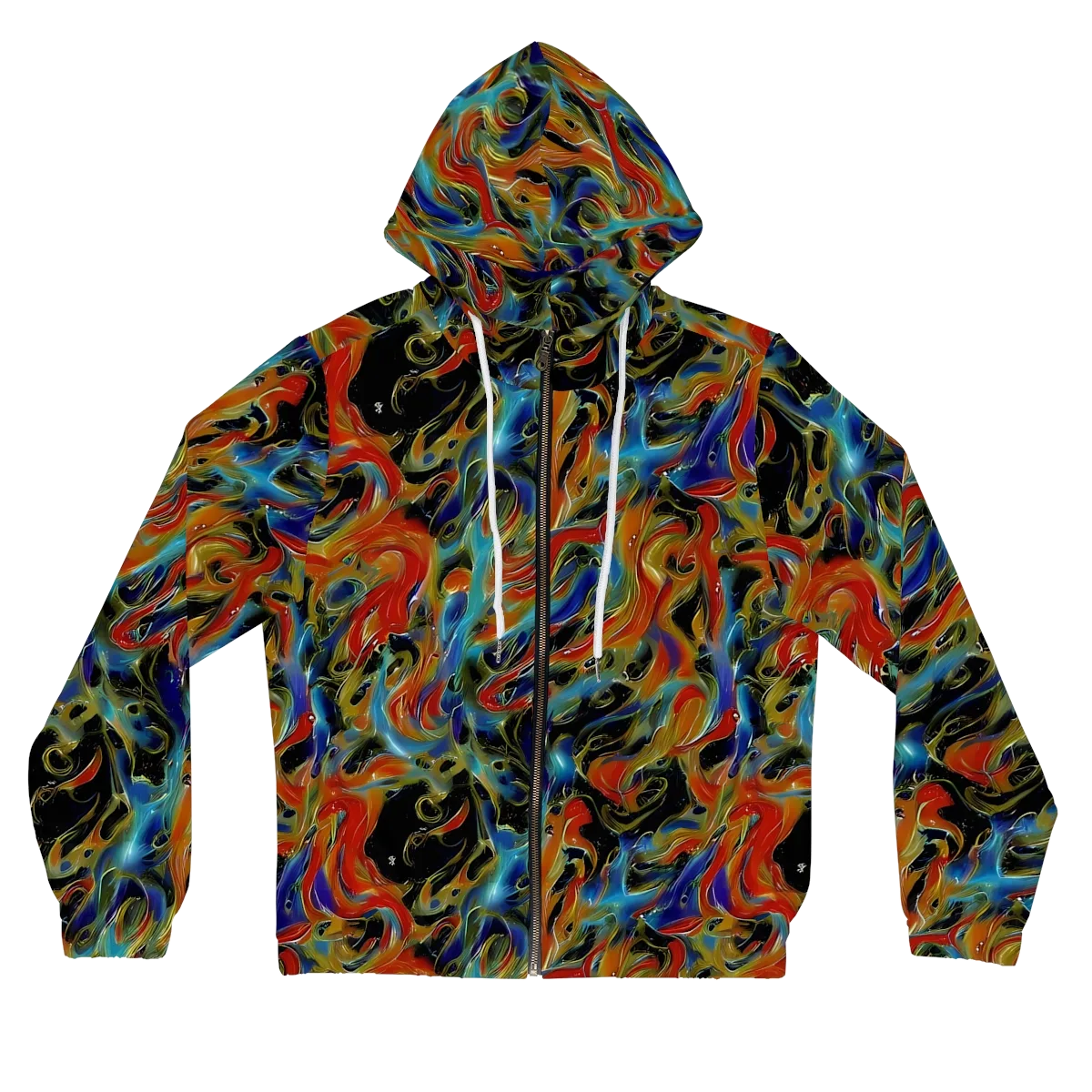 Molten Echoes on Women's Full-Zip Hoodie — Front