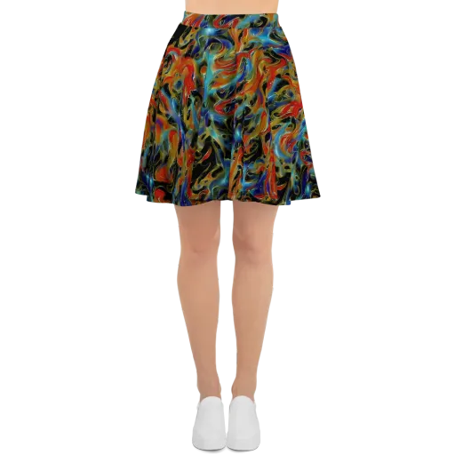 Molten Echoes on a Skater Skirt