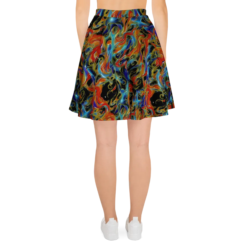 Molten Echoes on Skater Skirt — Back