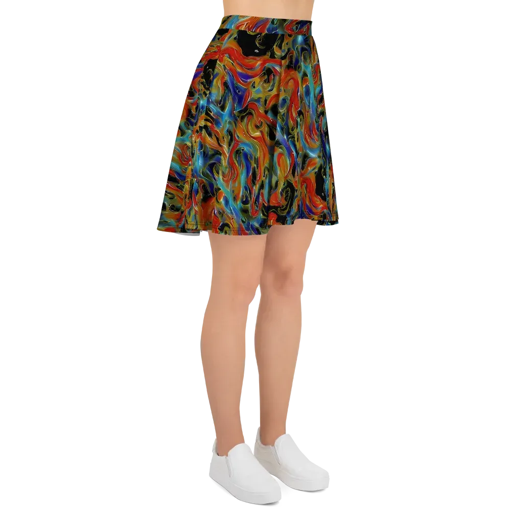 Molten Echoes on Skater Skirt — Right