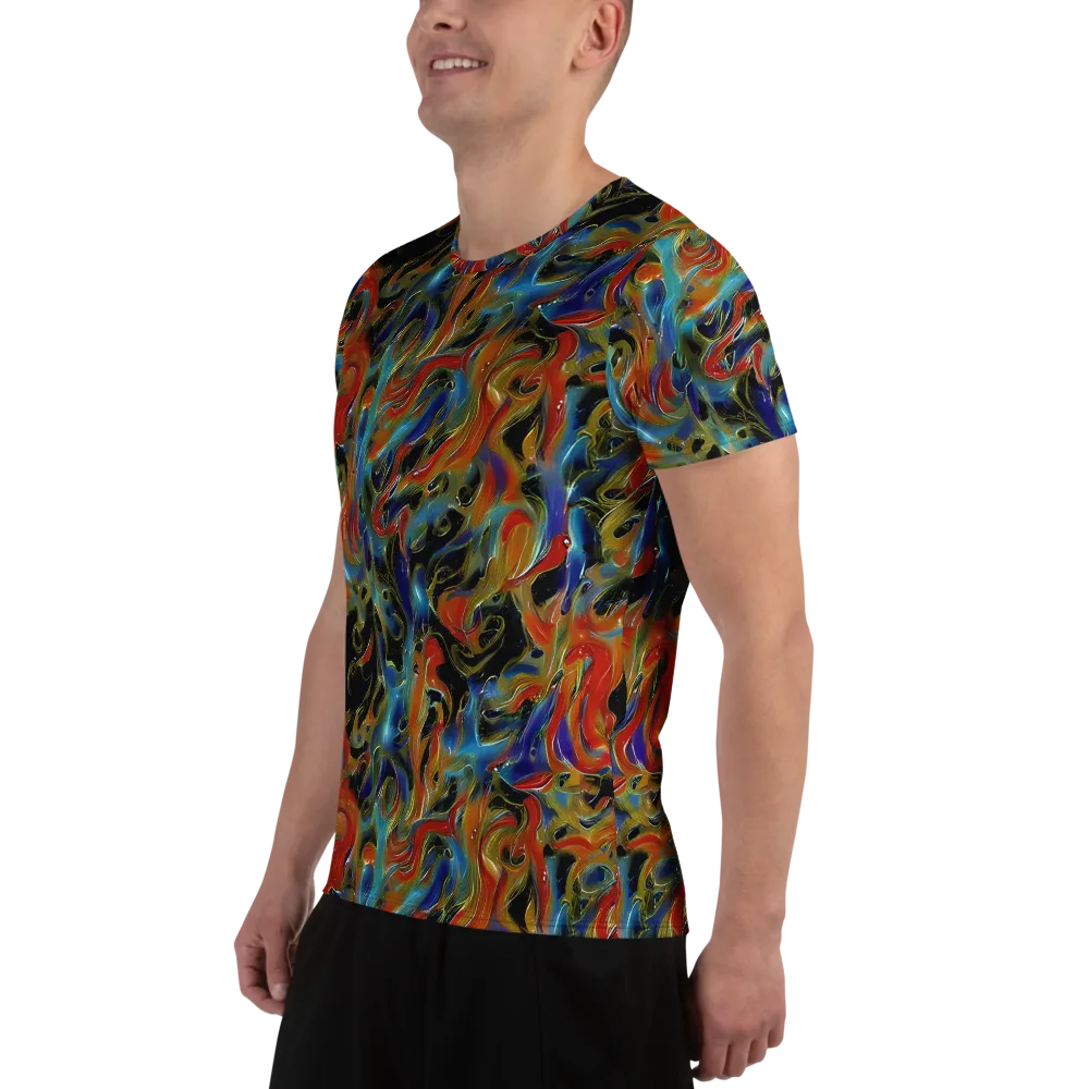 Molten Echoes on Men's Athletic T-Shirt — Left