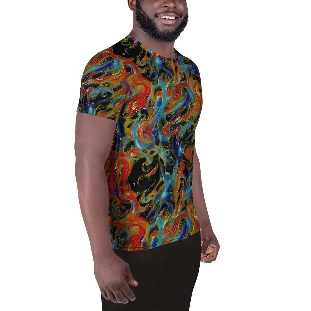 Molten Echoes on Men's Athletic T-Shirt — Right