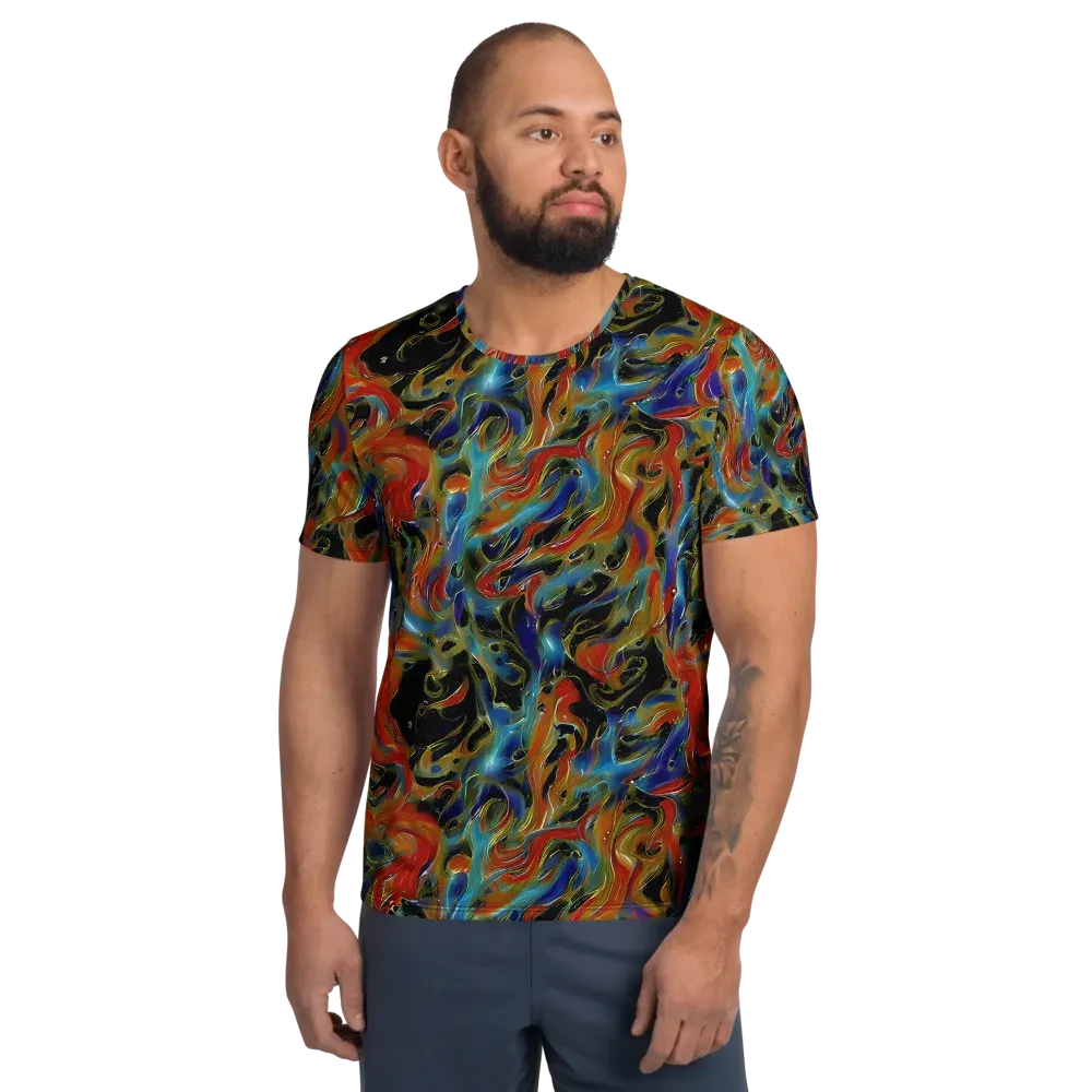 Molten Echoes on Men's Athletic T-Shirt — Front