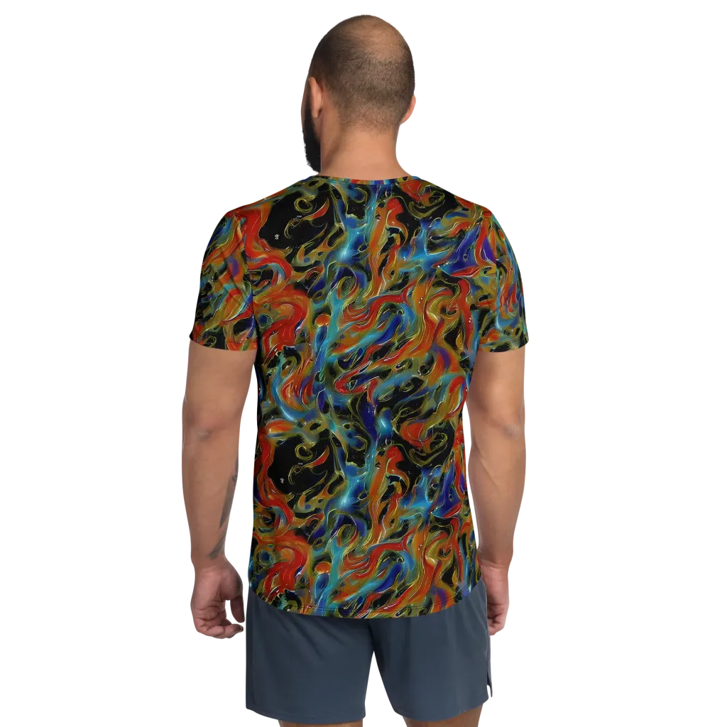 Molten Echoes on Men's Athletic T-Shirt — Back