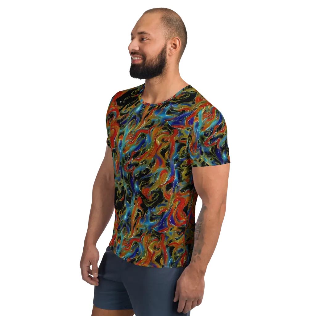 Molten Echoes on Men's Athletic T-Shirt — Left