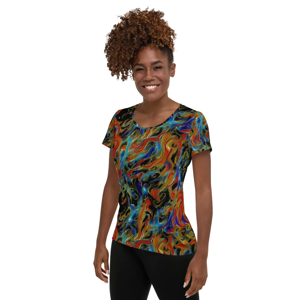 Molten Echoes on Women's Athletic T-Shirt — Left