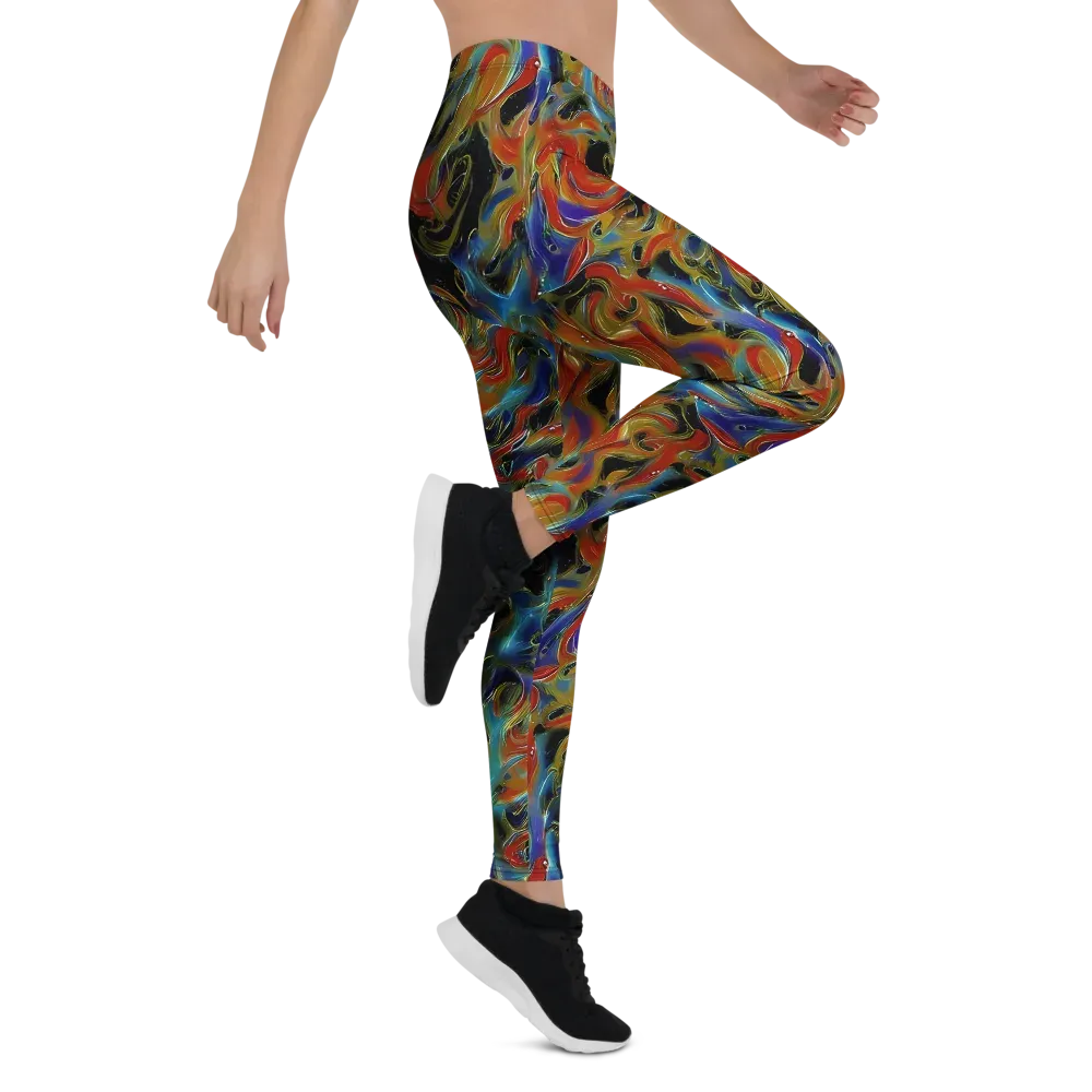 Molten Echoes on Leggings — Right