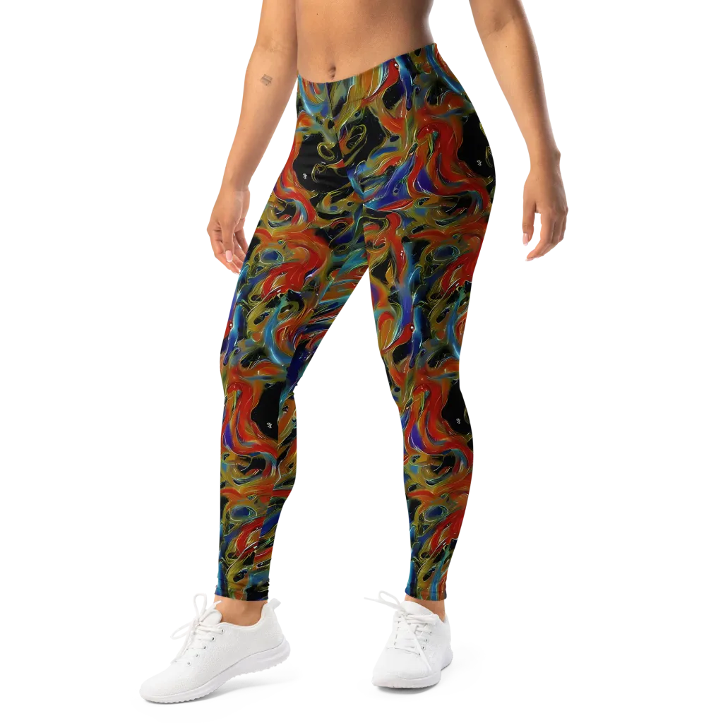 Molten Echoes on Leggings — Left Front