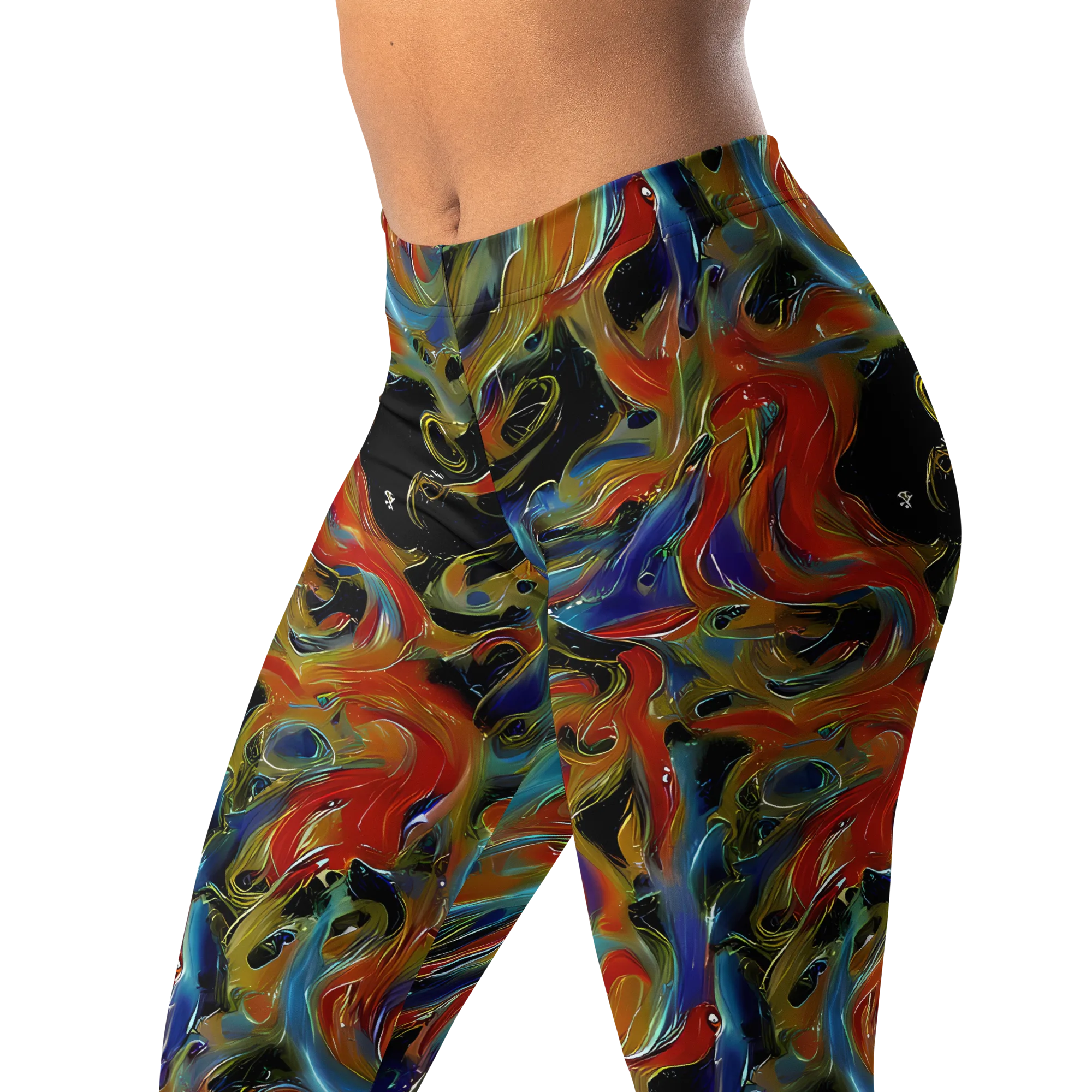 Molten Echoes on Leggings — Left Front