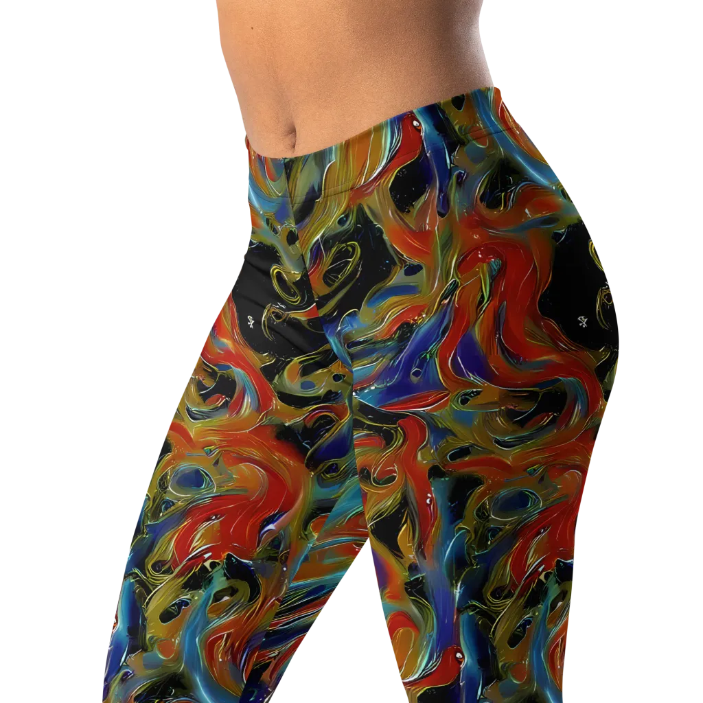 Molten Echoes on Leggings — Left Front