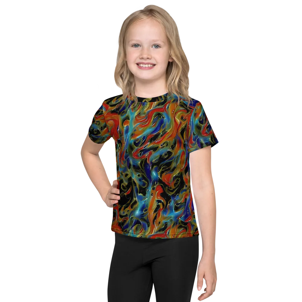 Molten Echoes on Kids Crew Neck T-Shirt — Front