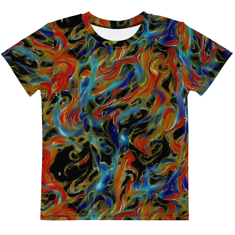 Molten Echoes on Kids Crew Neck T-Shirt — Front
