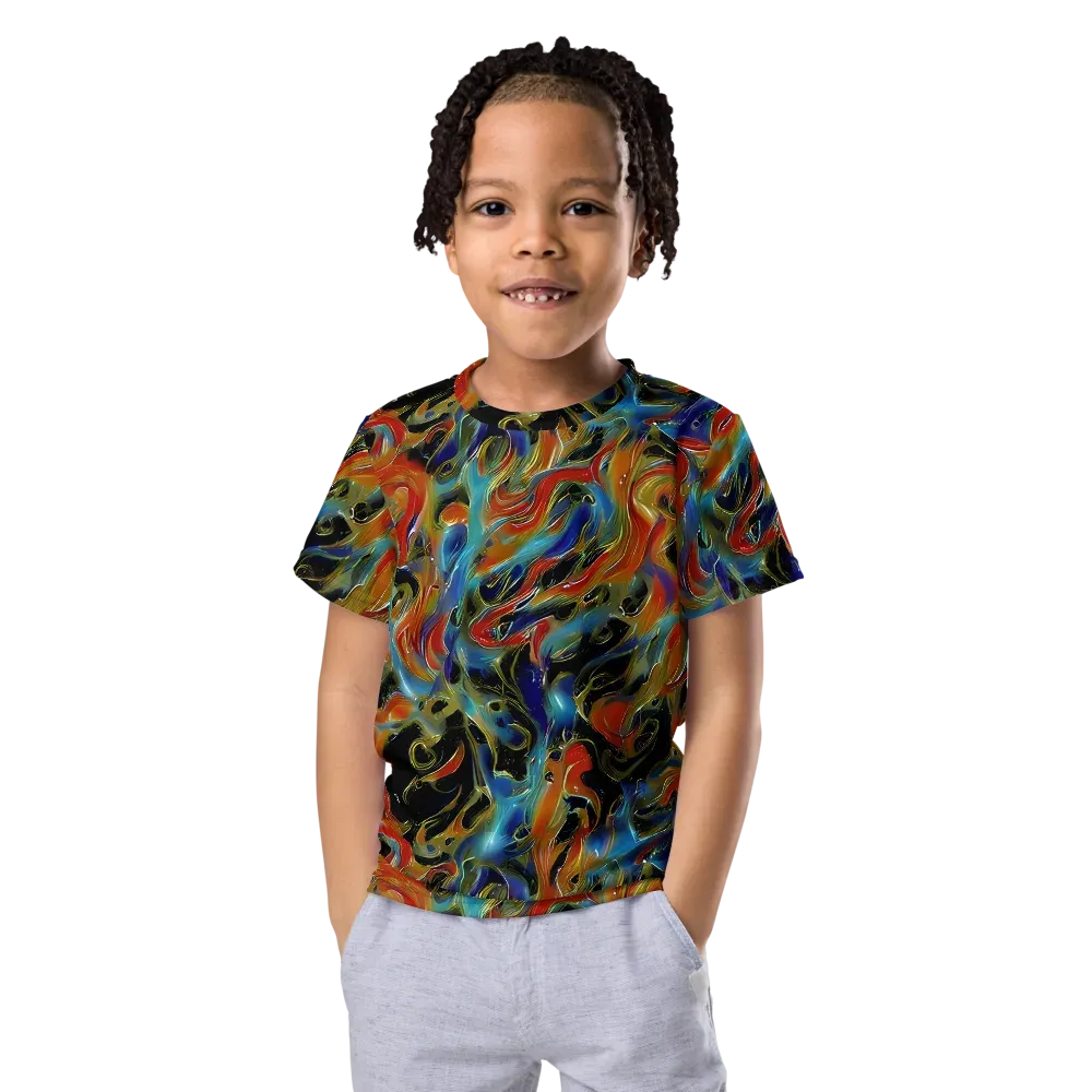 Molten Echoes on Kids Crew Neck T-Shirt — Front