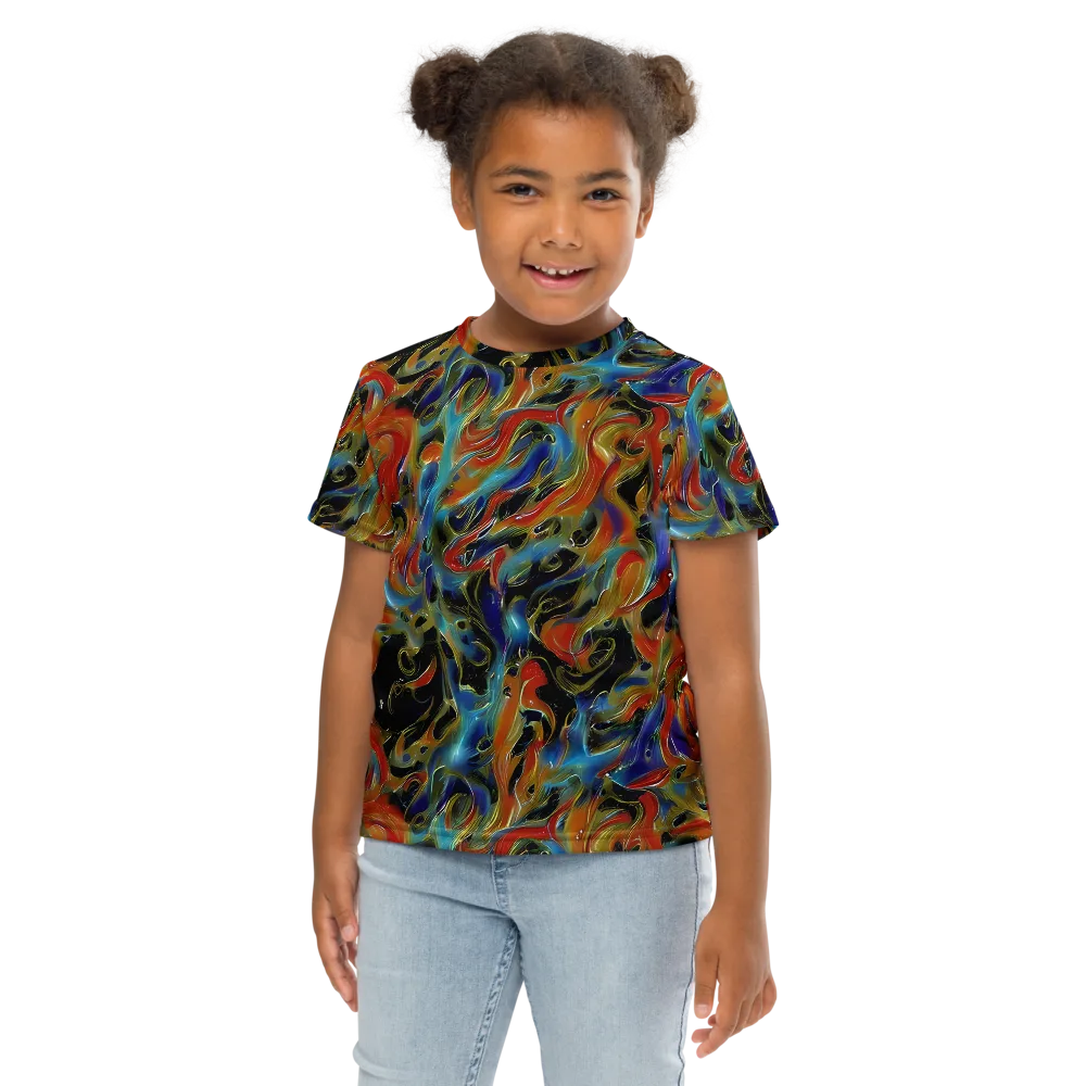 Molten Echoes on Kids Crew Neck T-Shirt — Front