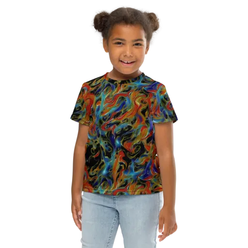 Molten Echoes on a Kids Crew Neck T-Shirt