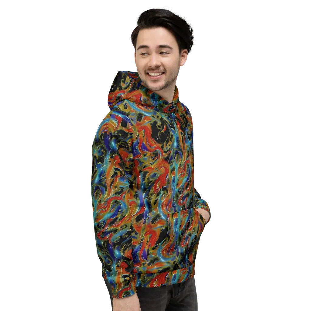 Molten Echoes on Hoodie — Right