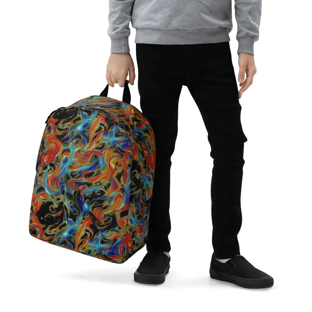 Molten Echoes on Minimalist Backpack — Zoomed-in