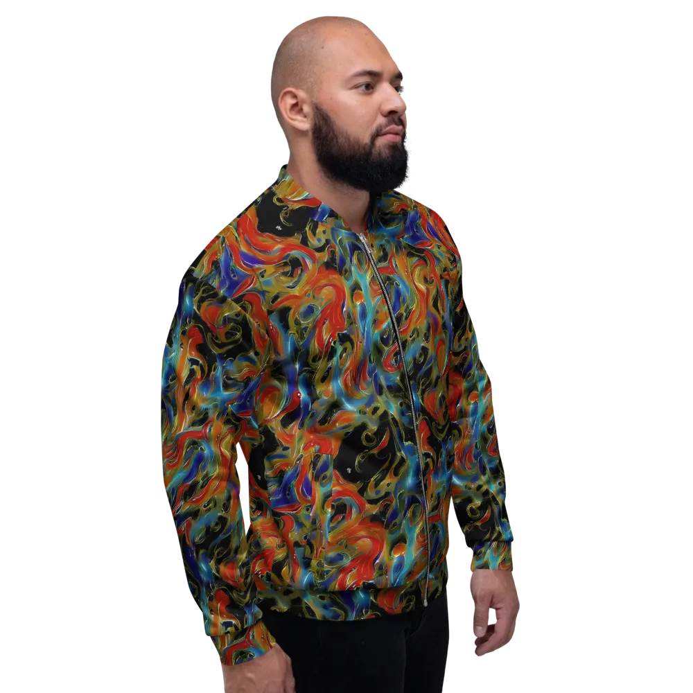 Molten Echoes on Bomber Jacket — Right