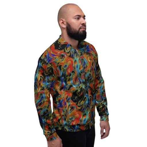 Molten Echoes on a Bomber Jacket