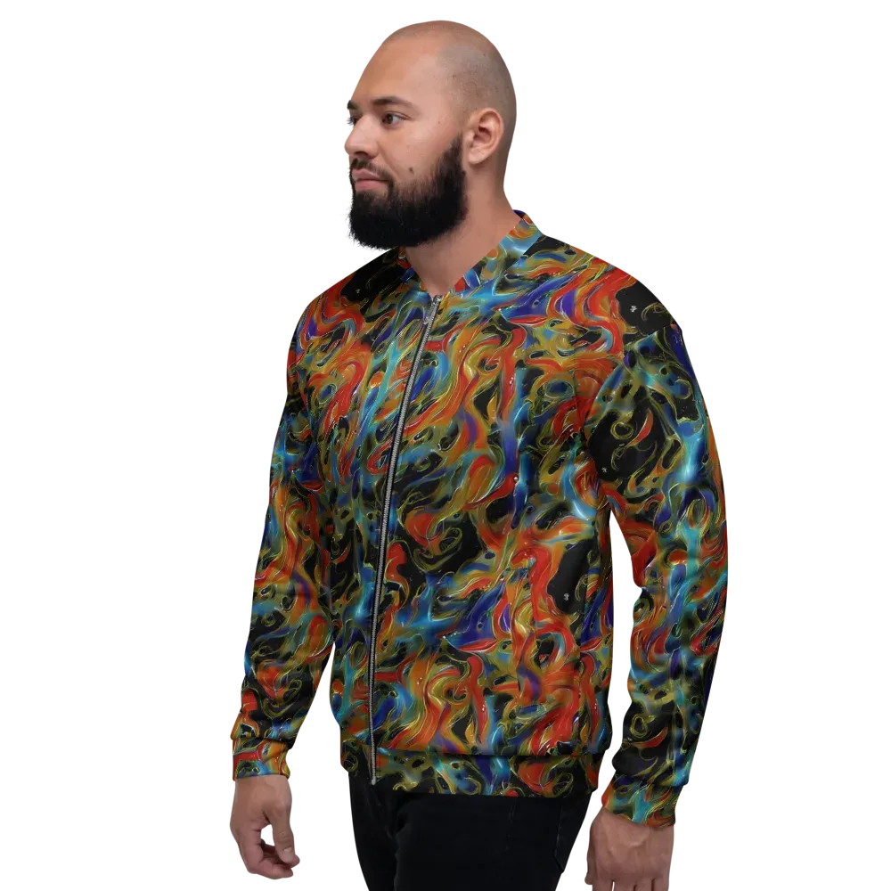 Molten Echoes on Bomber Jacket — Left
