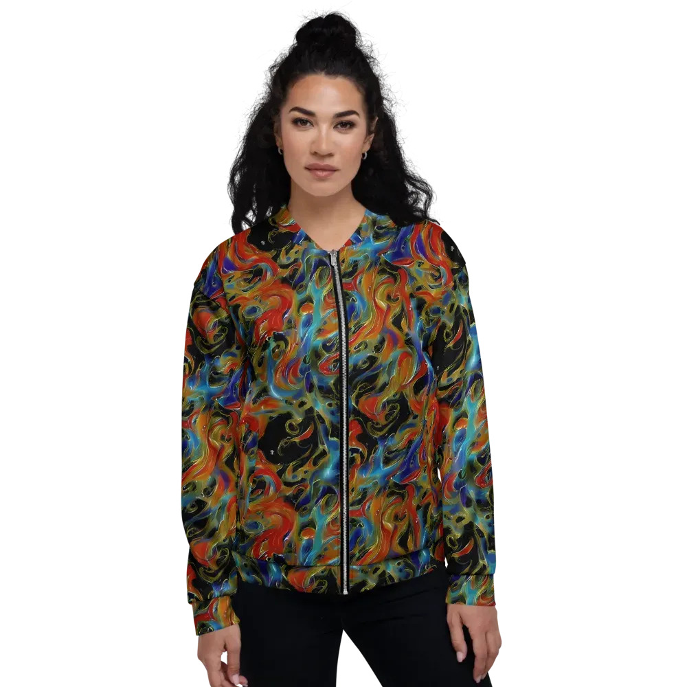 Molten Echoes on Bomber Jacket — Front