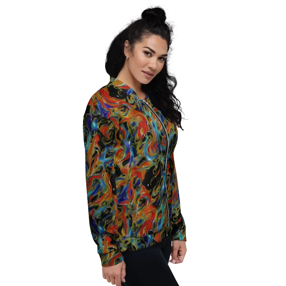 Molten Echoes on Bomber Jacket — Right