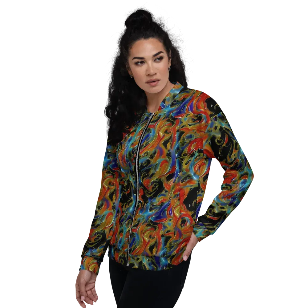 Molten Echoes on Bomber Jacket — Left