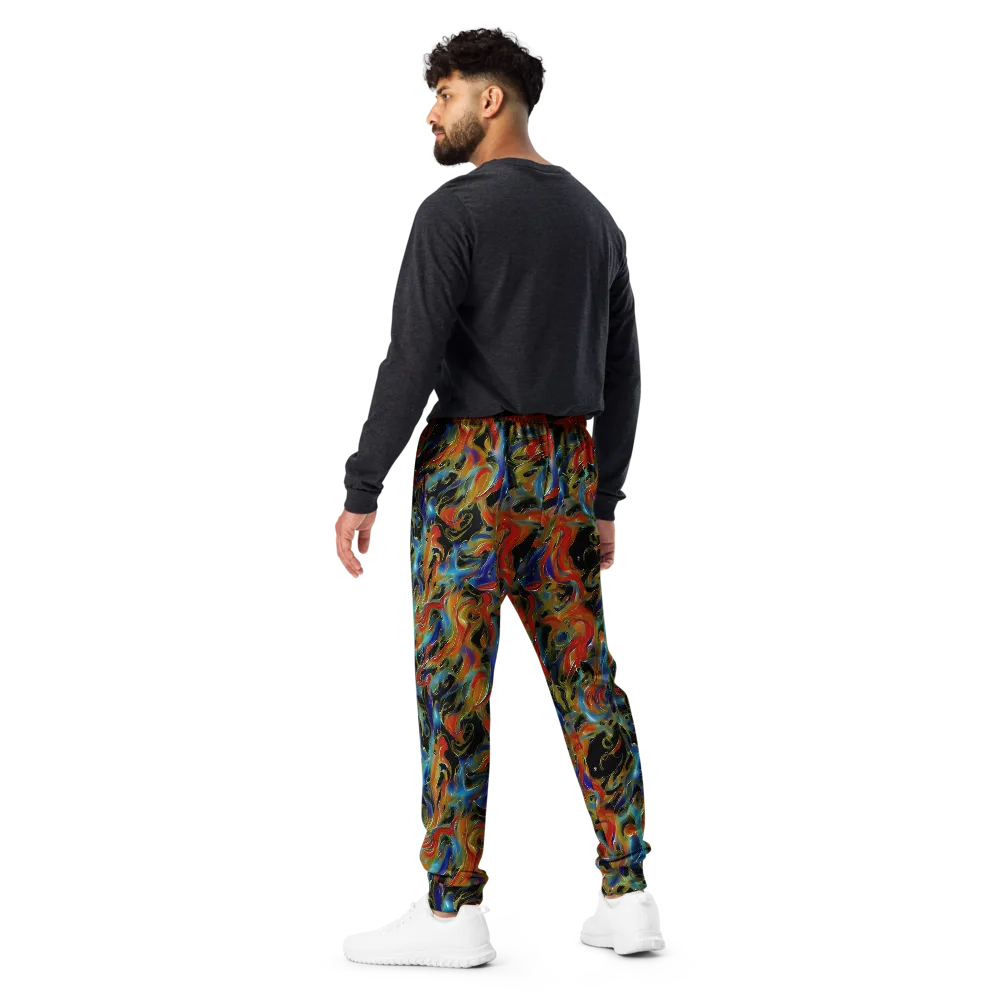Molten Echoes on Men's Joggers — Back