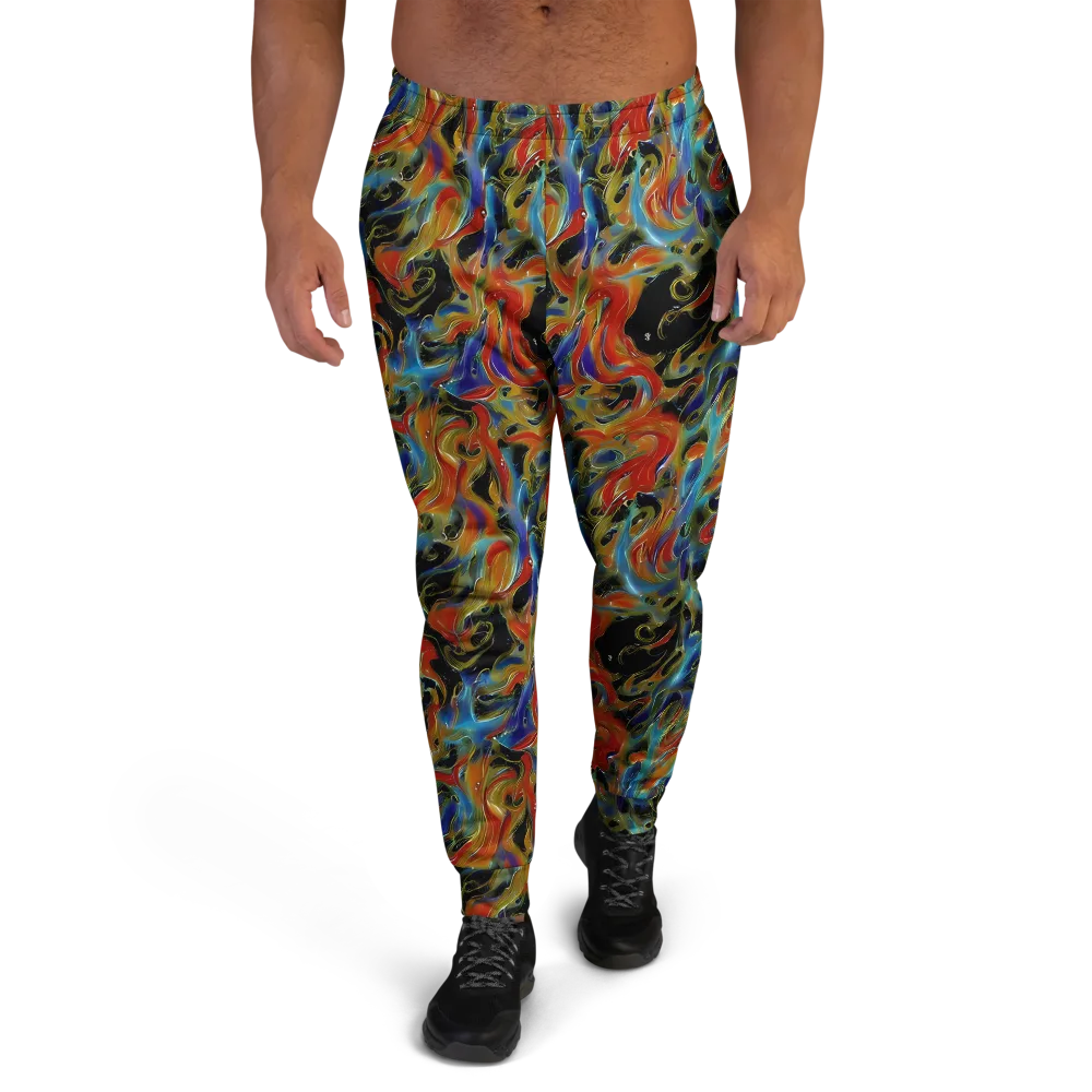 Molten Echoes on Men's Joggers — Front