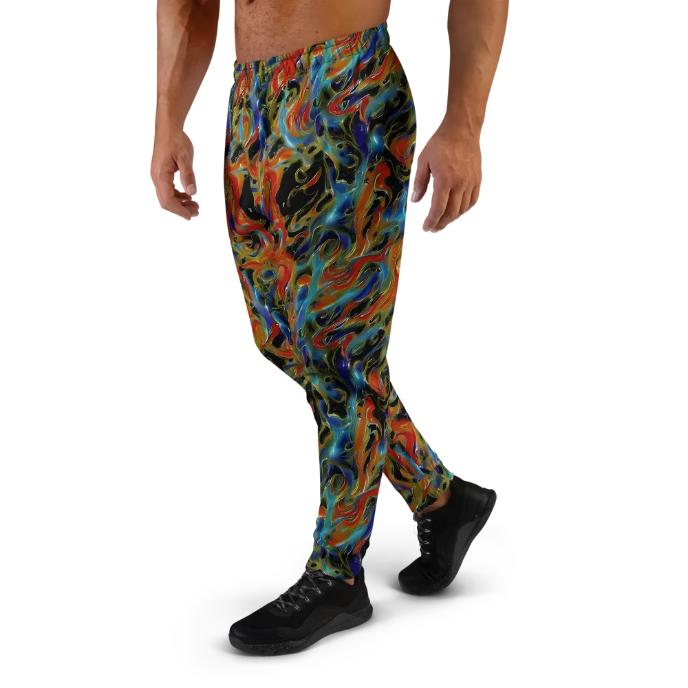 Molten Echoes on Men's Joggers — Left