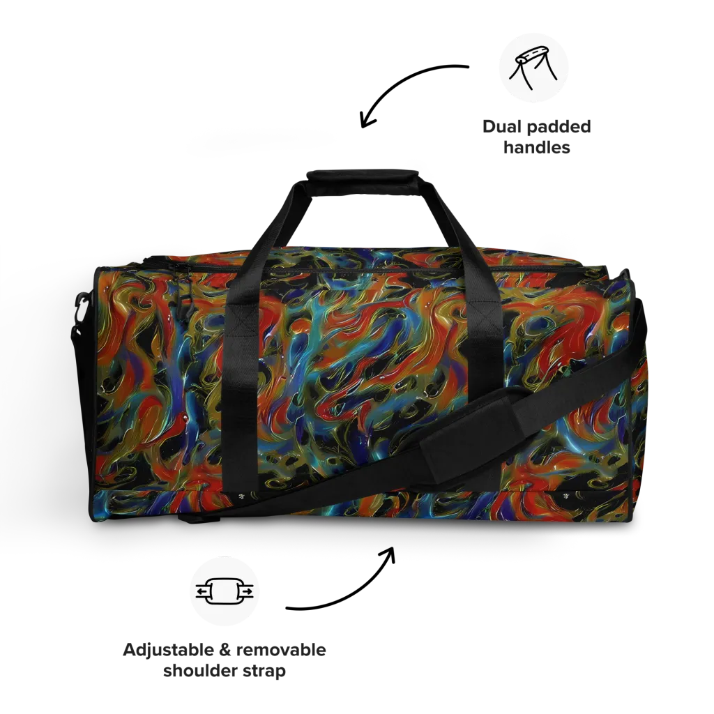 Molten Echoes on Duffle Bag — Front