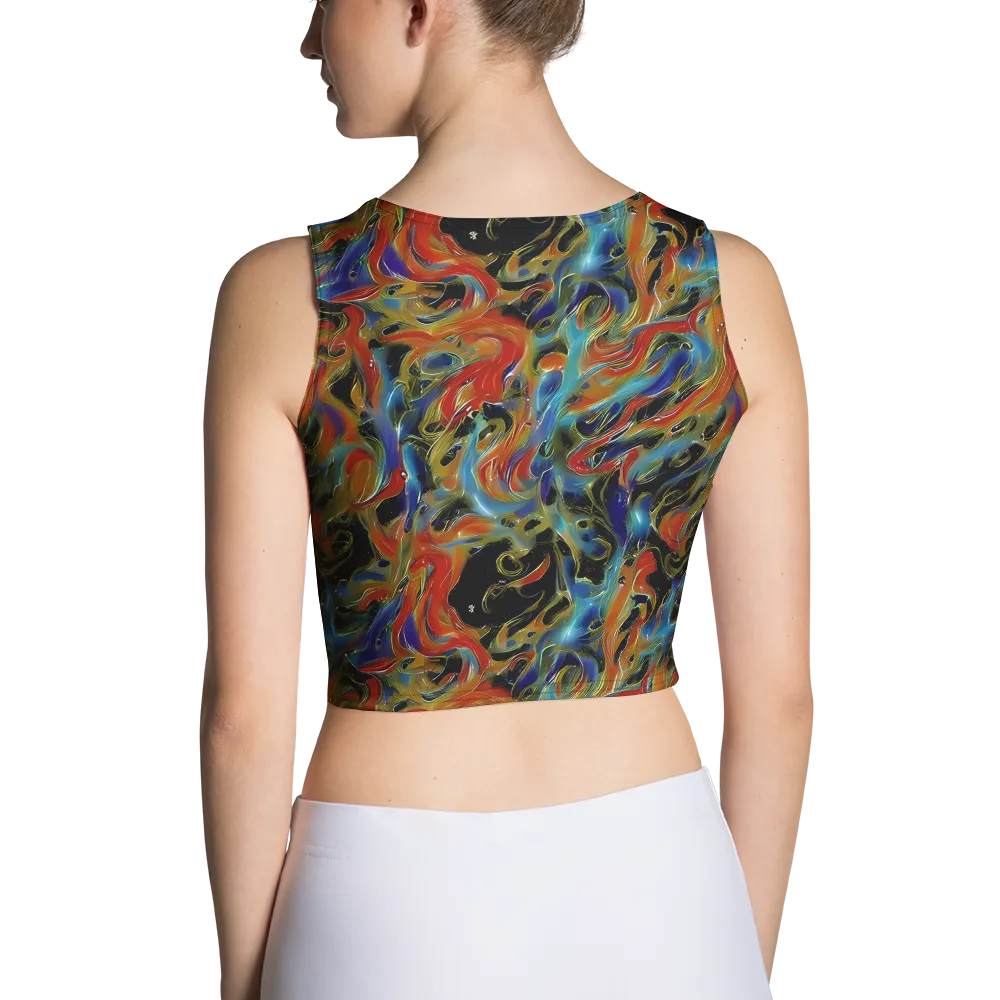 Molten Echoes on Crop Top — Back