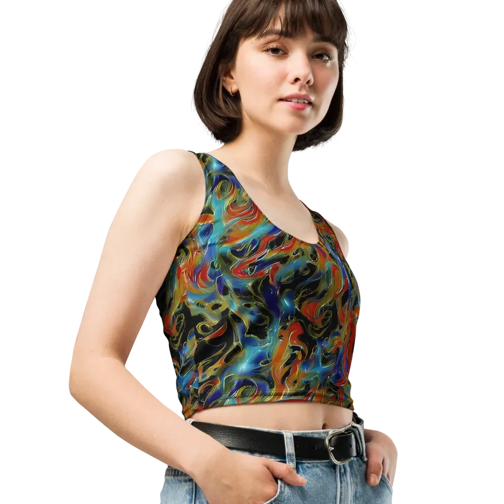 Molten Echoes on Crop Top — Right Front