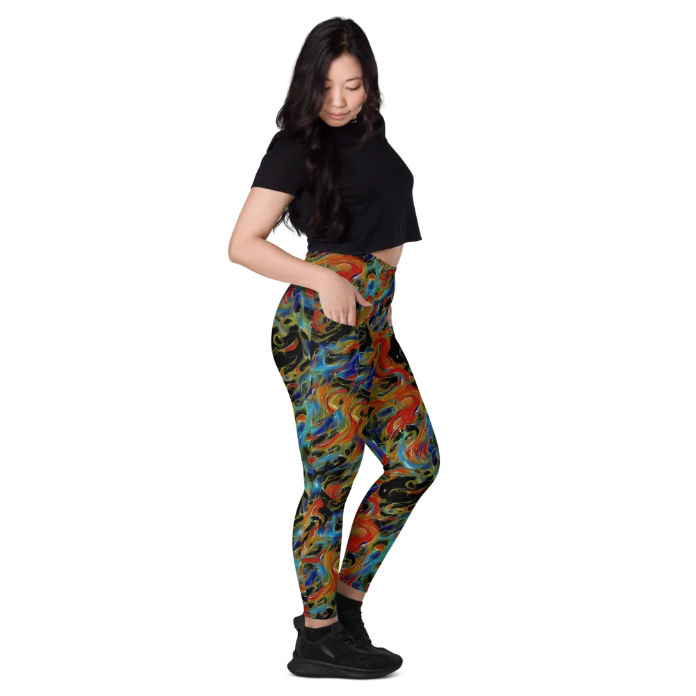 Molten Echoes on Leggings with Pockets — Right