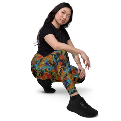 Molten Echoes on a Leggings with Pockets