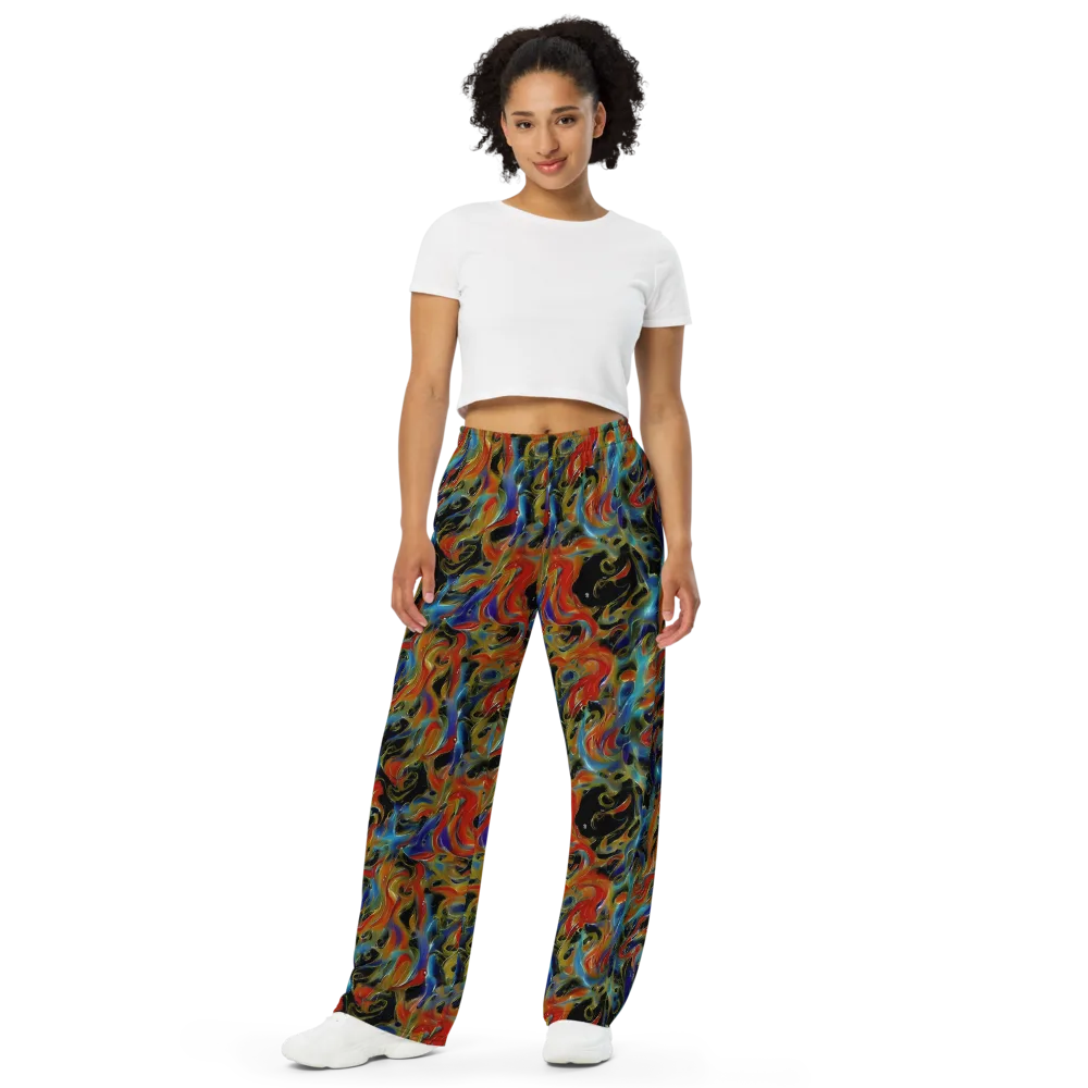 Molten Echoes on Wide-Leg Pants — Front