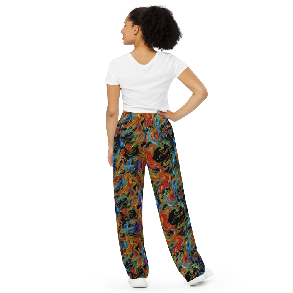Molten Echoes on Wide-Leg Pants — Back