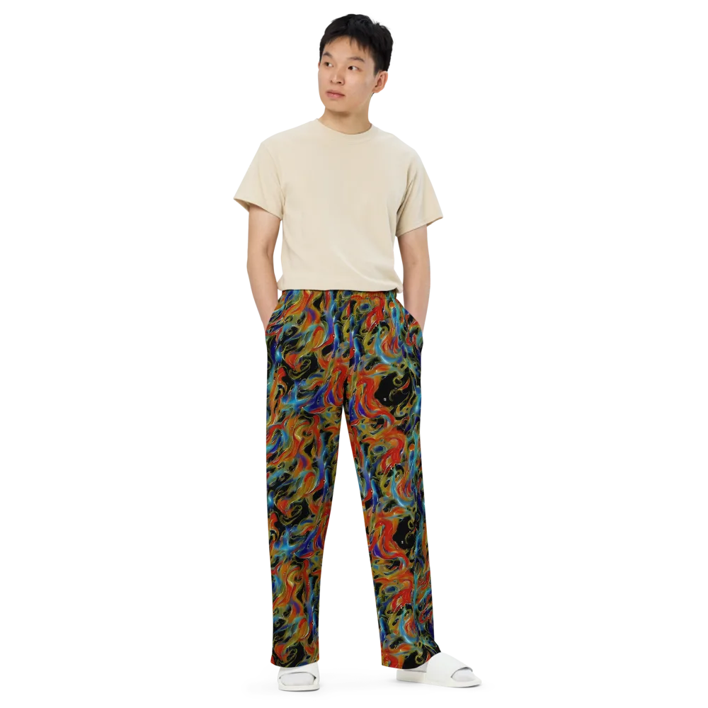 Molten Echoes on Wide-Leg Pants — Front