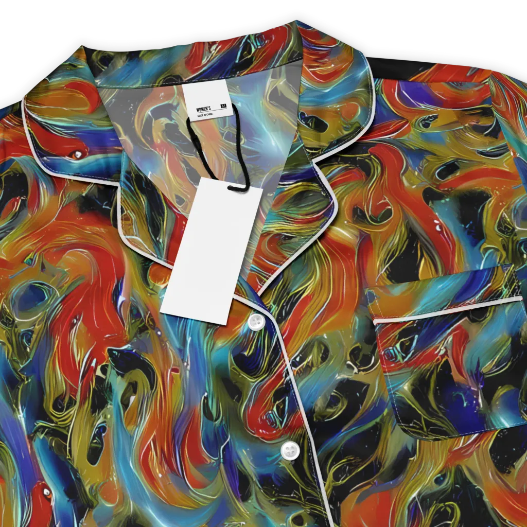Molten Echoes on Women's Short Sleeve Pajama Top — Product details