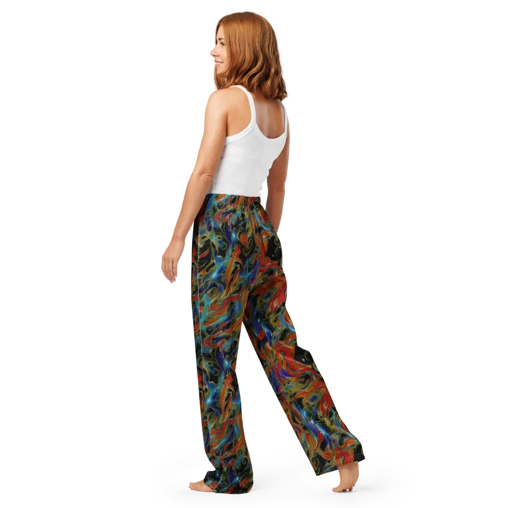 Molten Echoes on Women's Pajama Pants — Back