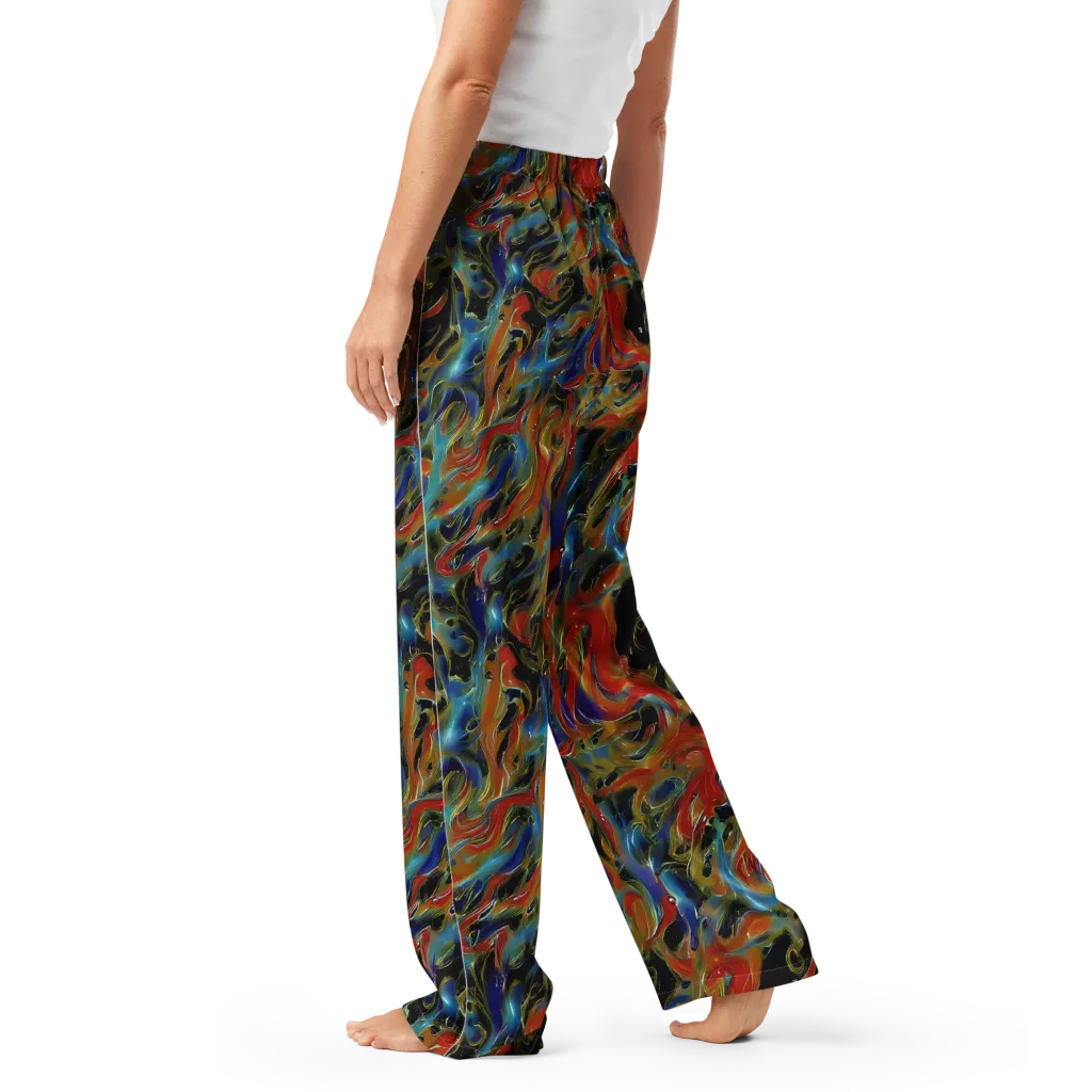 Molten Echoes on Women's Pajama Pants — Left