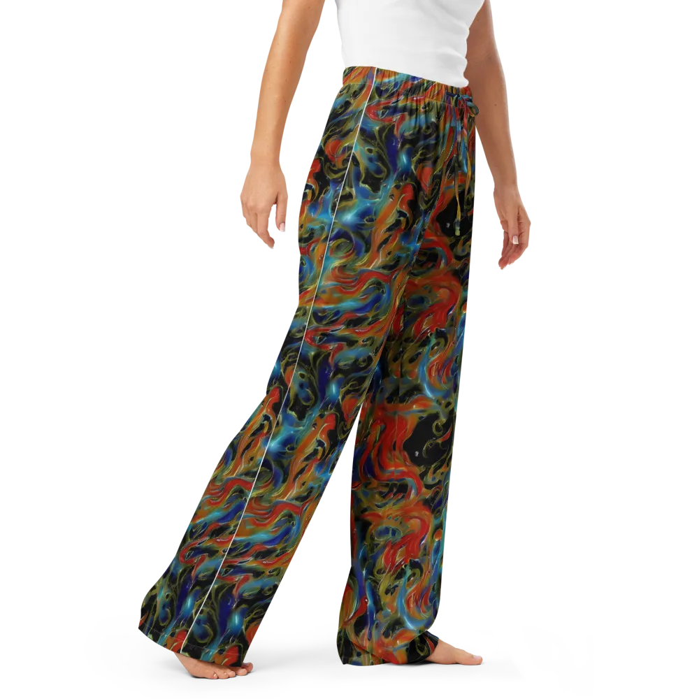 Molten Echoes on Women's Pajama Pants — Right Front