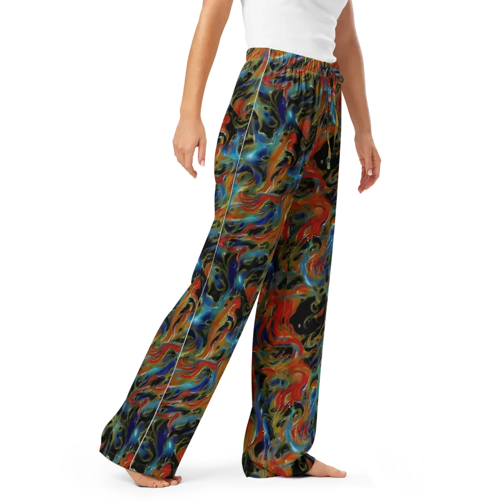 Molten Echoes on Women's Pajama Pants — Right Front