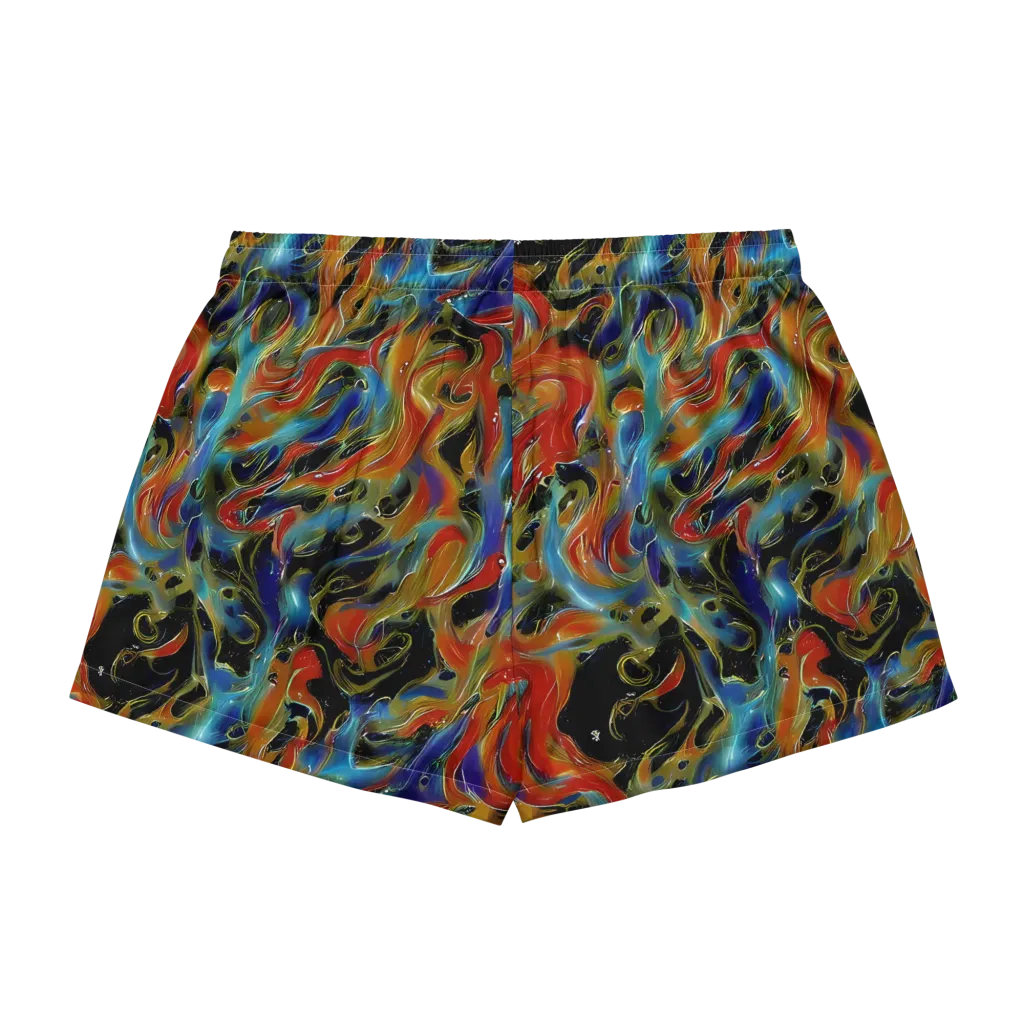 Molten Echoes on Women's Pajama Shorts — Back
