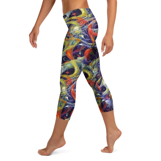 Cosmic Conservatory on a Capri Leggings