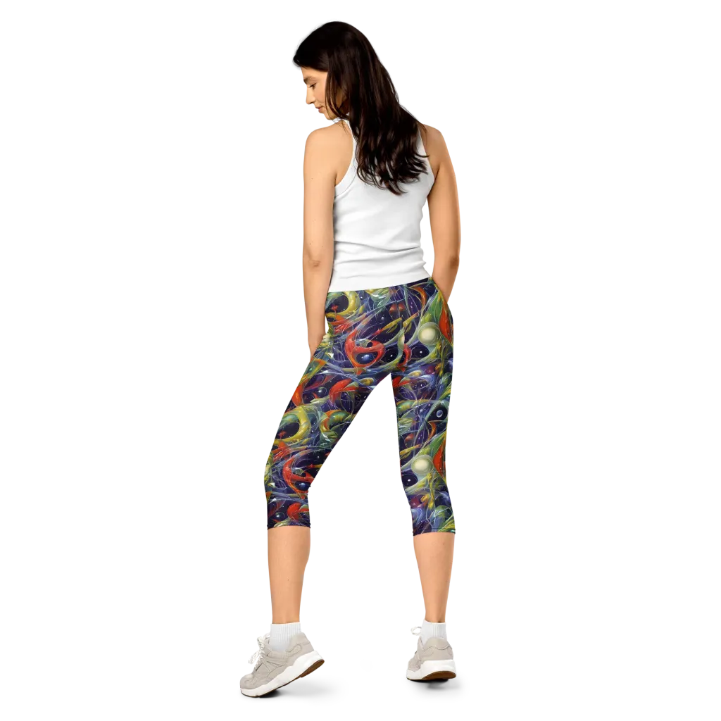 Cosmic Conservatory on Capri Leggings — Back