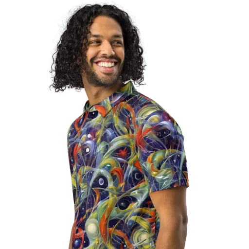 Cosmic Conservatory on a Men's Slim Fit Polo Shirt