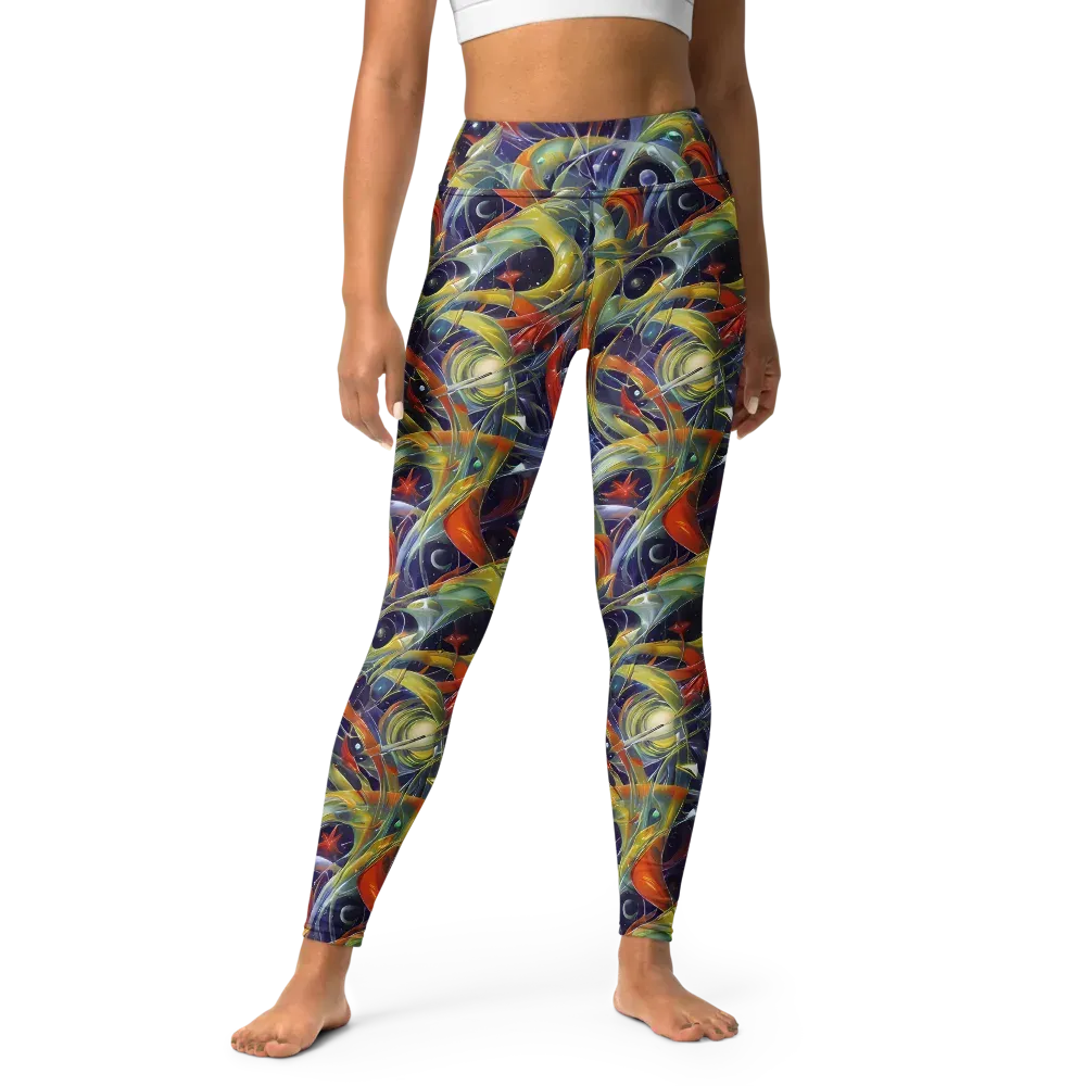Cosmic Conservatory on Yoga Leggings — Front